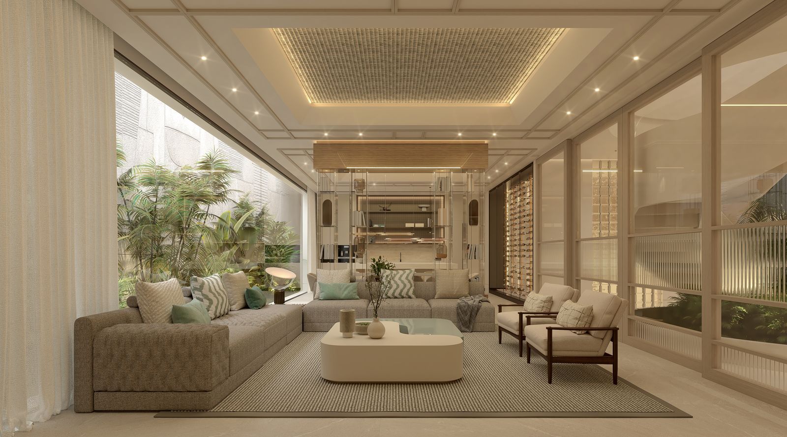 02 modern living room balcony view