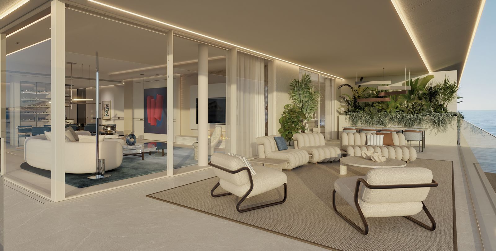 06 modern luxury living room ocean view